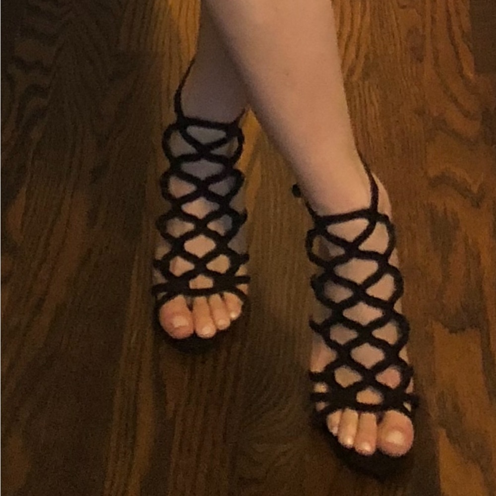 Suede heels